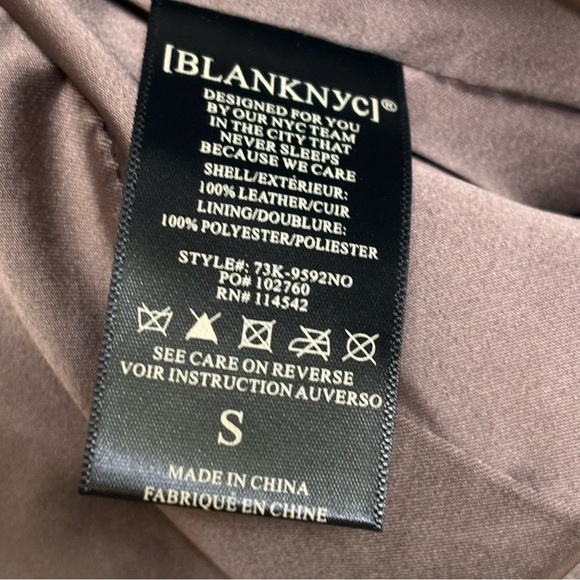 BLANK NYC Suede Moto Jacket Tan Taupe Light Brown Silver Hardware Small - Picture 3 of 16